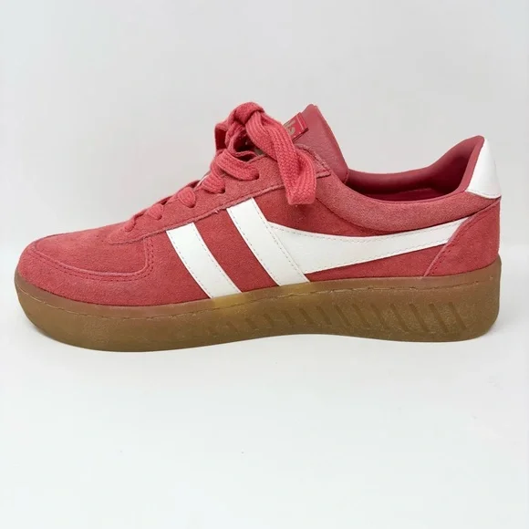 Gola Grandslam Suede Sneakers Coral/Off White/Gum Size 8 - Picture 10 of 16